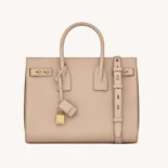 Saint Laurent YSL Women Small Sac De Jour In Supple Grained Leathe-Beige