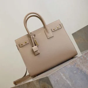 Saint Laurent YSL Women Small Sac De Jour In Supple Grained Leathe-Beige
