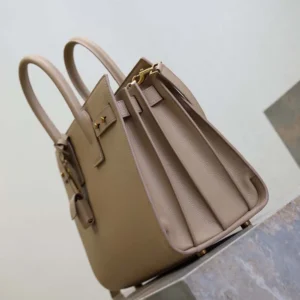 Saint Laurent YSL Women Small Sac De Jour In Supple Grained Leathe-Beige