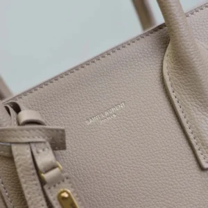 Saint Laurent YSL Women Small Sac De Jour In Supple Grained Leathe-Beige
