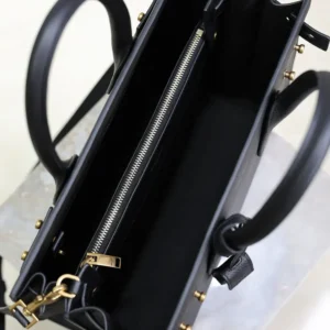 Saint Laurent YSL Women Small Sac De Jour In Supple Grained Leather-Black