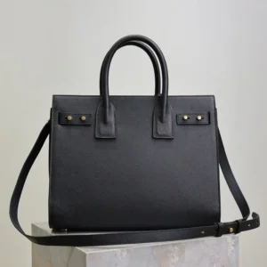 Saint Laurent YSL Women Small Sac De Jour In Supple Grained Leather-Black