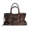 Balenciaga Unisex Le City Bag Large in Light Espresso Waxed Suede Calfskin