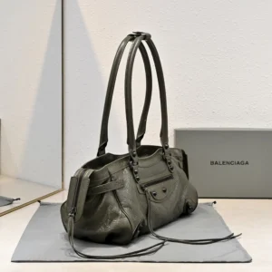 Balenciaga Women Le City Bag East-West In Army Green 8457042A