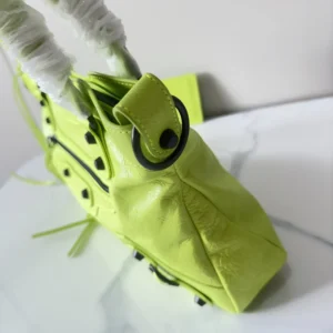 Balenciaga Women Le City First Bag In Granny Green Arena Storico Lambskin