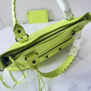 Balenciaga Women Le City First Bag In Granny Green Arena Storico Lambskin