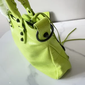 Balenciaga Women Le City First Bag In Granny Green Arena Storico Lambskin
