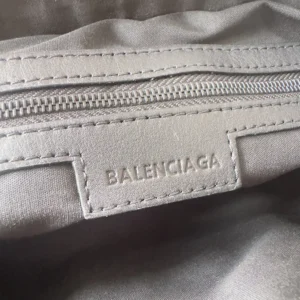 Balenciaga Women Le City First Bag In White Arena Storico Lambskin