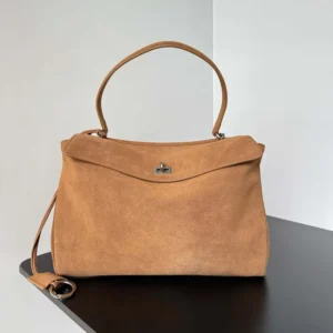 Balenciaga Women Rodeo Handbag Medium In Camel-Brown 7897722A