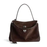 Balenciaga Women Rodeo Handbag Medium In Light Espresso 7897722A
