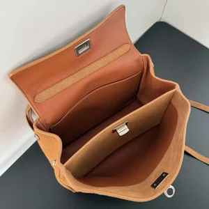 Balenciaga Women Rodeo Handbag Small In Camel-Brown 7897792A
