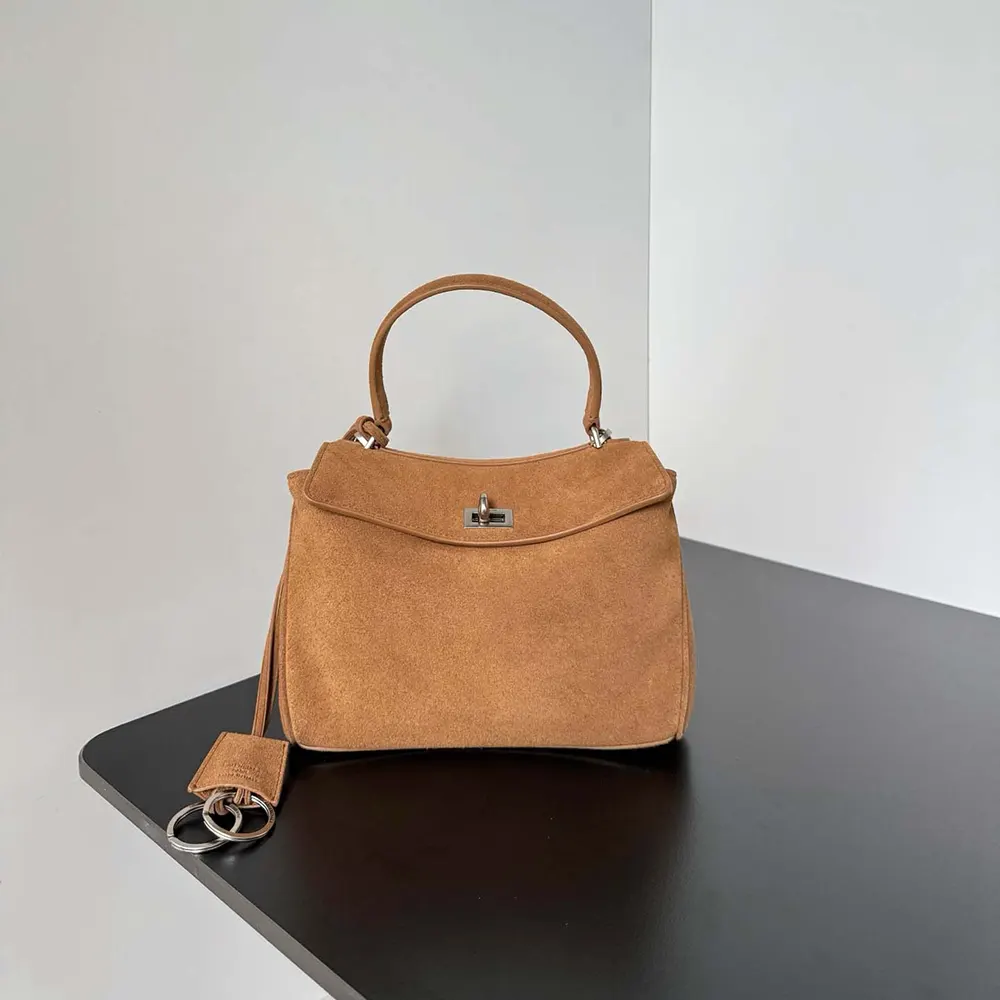 Balenciaga Women Rodeo Handbag Small In Camel-Brown 7897792A 2 Balenciaga Women Rodeo Handbag Small In Camel-Brown 7897792A