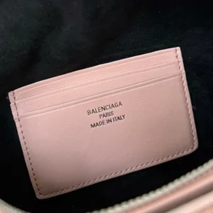 Balenciaga Women Rodeo Vanity In Suede Pink Smooth Calfskin