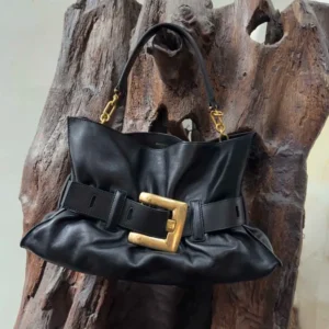 Balmain Women Black Medium Anthem Bag Calfskin