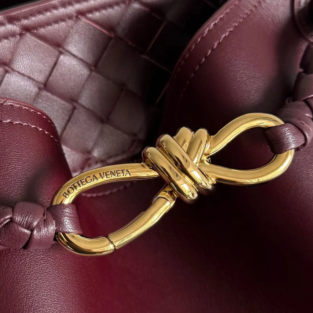 Bottega Veneta Women Andiamo Bucket in Silky Calf Leather-Maroon 844169V 7 Bottega Veneta Women Andiamo Bucket in Silky Calf Leather-Maroon 844169V