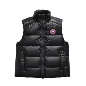 Canada Goose Women Crofton Vest with Recycled Feather-Light-Ripstop-Black