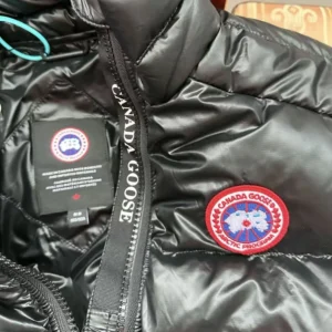 Canada Goose Women Crofton Vest with Recycled Feather-Light-Ripstop-Black
