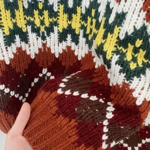 Celine Women Crewneck Sweater In Fair Isle Wool RY0I30N57