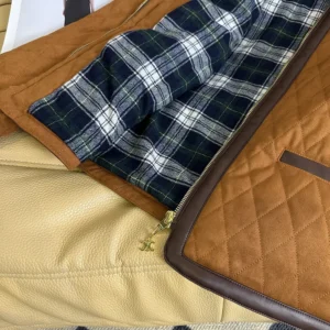 Celine Women Quilted Jacket In Suede-Brown RV0MA0X56