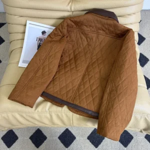 Celine Women Quilted Jacket In Suede-Brown RV0MA0X56Celine Women Quilted Jacket In Suede-Brown RV0MA0X56