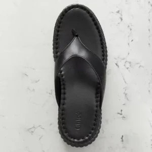 Chloe Women Nama Wedge Slide-Black CHC25A10XSN9FB