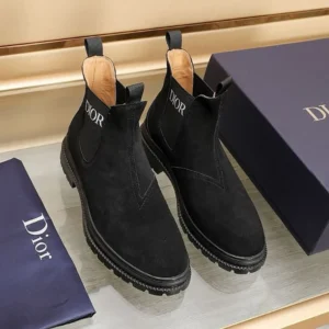 Dior Men D-Town Ankle Boot Black Suede Calfskin