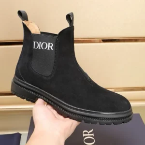 Dior Men D-Town Ankle Boot Black Suede Calfskin