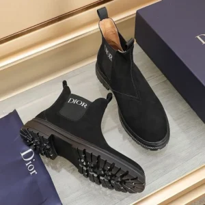 Dior Men D-Town Ankle Boot Black Suede Calfskin