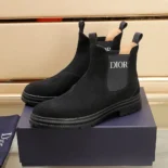 Dior Men D-Town Ankle Boot Black Suede Calfskin