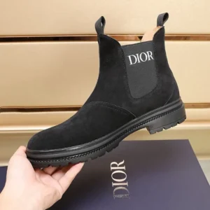 Dior Men D-Town Ankle Boot Black Suede Calfskin