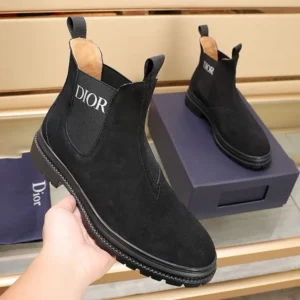 Dior Men D-Town Ankle Boot Black Suede Calfskin
