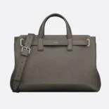 Dior Men Medium Dior Normandie Tote Bag Gray Dior Icons Calfskin
