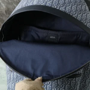Dior Men Rider Backpack Blue Dior Oblique Jacquard 1VOBA088YKY