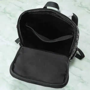 Dior Men Rider Soft Zipped Backpack Beige and Black Dior Oblique Jacquard with Black Grained Calfskin