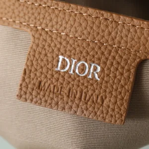 Dior Men Saddle Messenger Bag Blue and Beige Raffia-Effect Dior Oblique Denim