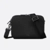 Dior Men Zipped Pouch with Strap Black Dior Gravity Leather