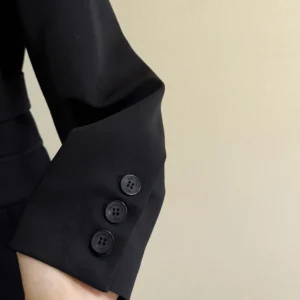 Dior Women Belted Jacket Black Virgin Wool and Silk Gabardine