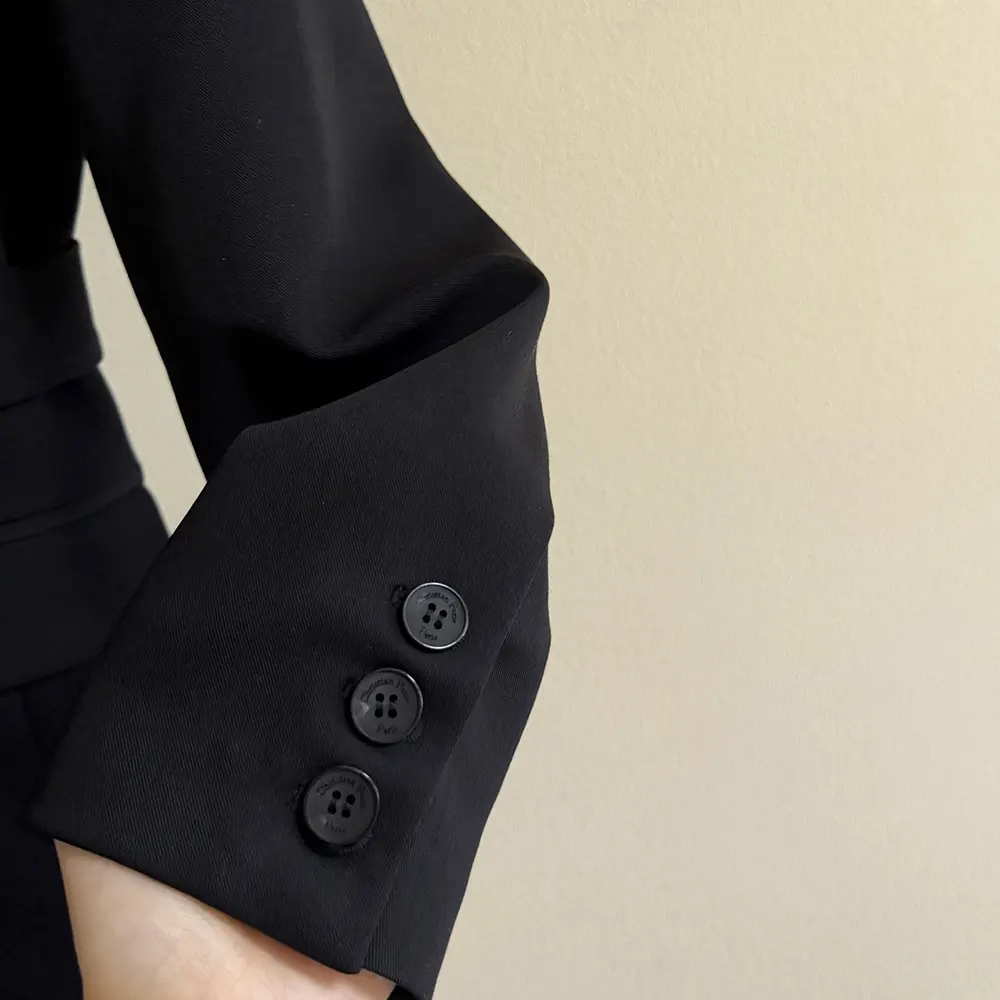 Dior Women Belted Jacket Black Virgin Wool and Silk Gabardine 10 Dior Women Belted Jacket Black Virgin Wool and Silk Gabardine