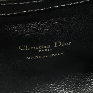 Dior Women Dior Jolie Top Handle Mini Bag Black Cannage Lambskin