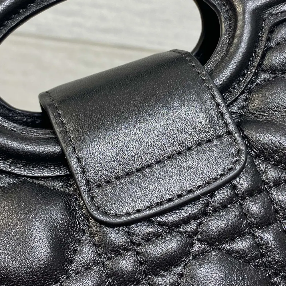 Dior Women Dior Jolie Top Handle Mini Bag Black Cannage Lambskin 8 Dior Women Dior Jolie Top Handle Mini Bag Black Cannage Lambskin