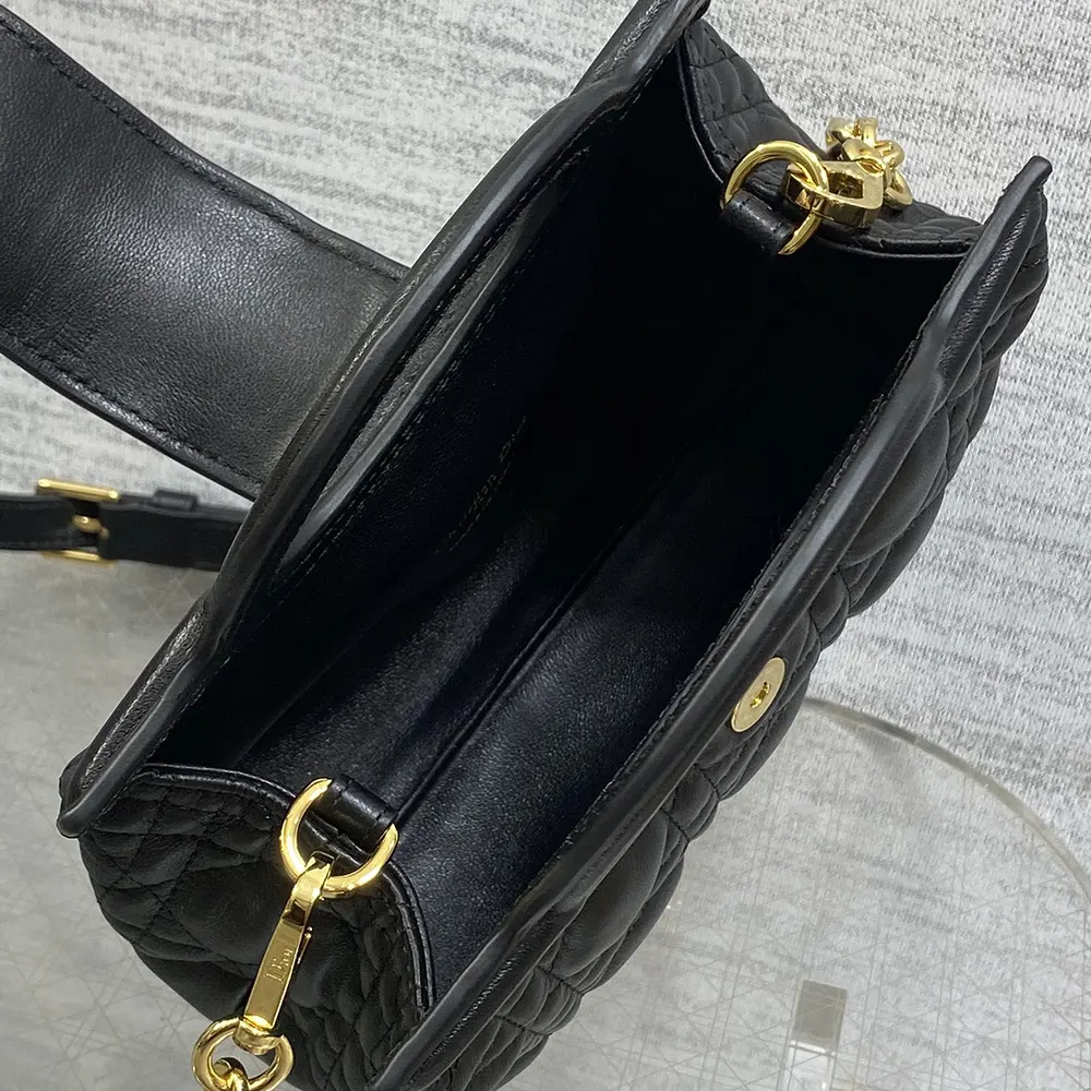 Dior Women Dior Jolie Top Handle Mini Bag Black Cannage Lambskin 6 Dior Women Dior Jolie Top Handle Mini Bag Black Cannage Lambskin