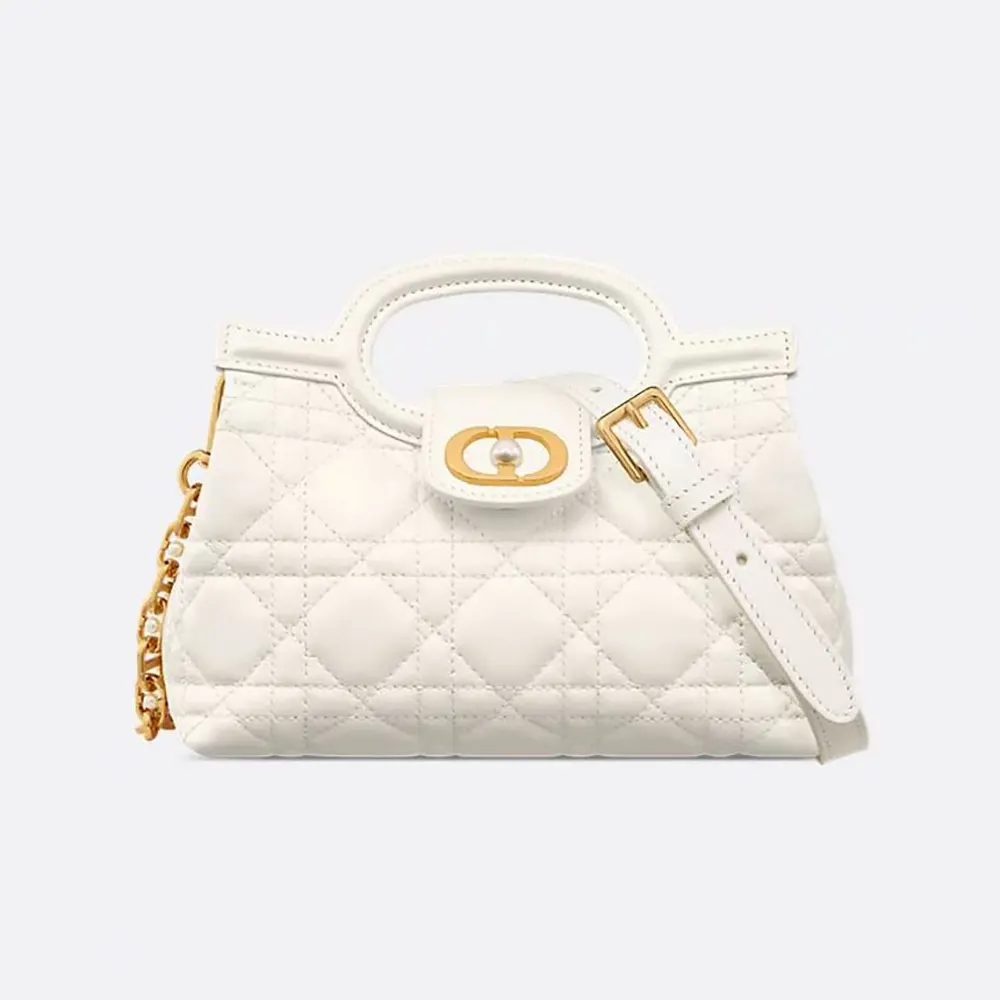 Dior Women Dior Jolie Top Handle Mini Bag Latte Cannage Lambskin 1 Dior Women Dior Jolie Top Handle Mini Bag Latte Cannage Lambskin