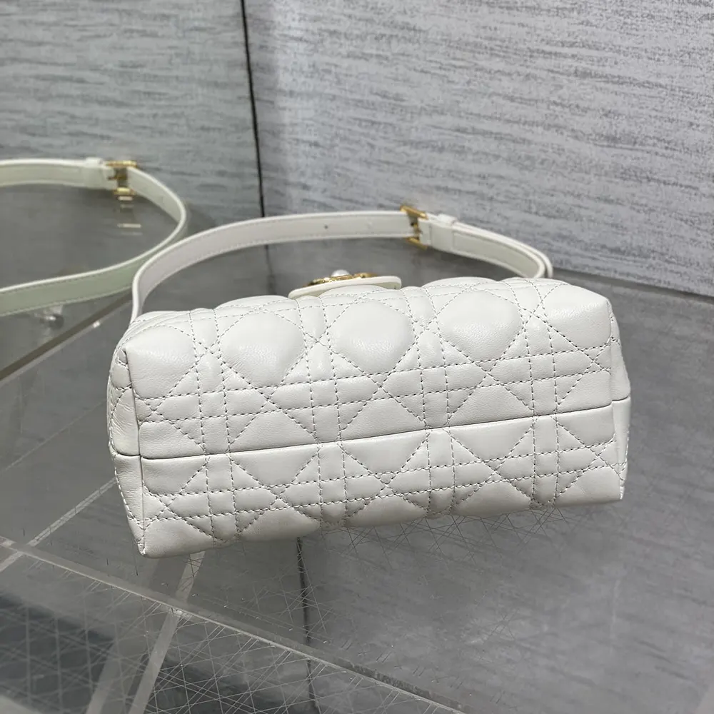 Dior Women Dior Jolie Top Handle Mini Bag Latte Cannage Lambskin 5 Dior Women Dior Jolie Top Handle Mini Bag Latte Cannage Lambskin