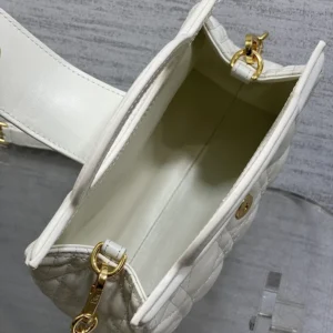 Dior Women Dior Jolie Top Handle Mini Bag Latte Cannage Lambskin