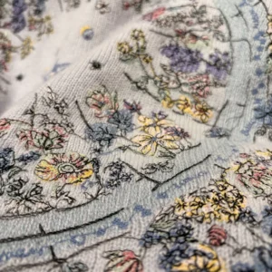 Dior Women Embroidered Sweater Cashmere Knit with Pink Dior Astral Flowers Motif