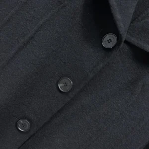 Dior Women Fitted Jacket with Sailor Collar Black Double-Sided Virgin Wool-Angora-Blend Felt