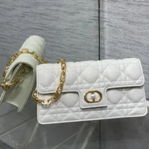 Dior Women Jolie Mini Bag Powder Beige Cannage Lambskin S3117UNJB