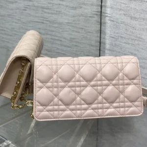 Dior Women Jolie Mini Bag Powder Pink Cannage Lambskin S3117UNJB