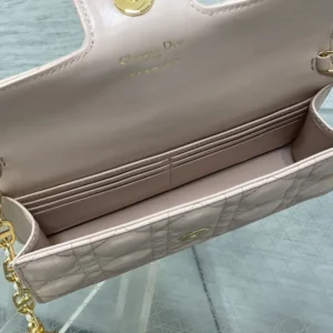 Dior Women Jolie Mini Bag Powder Pink Cannage Lambskin S3117UNJB