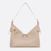 Dior Women Large Dior Voyage Bag Powder Beige Flat Macrocannage Grained Calfskin
